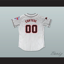 Load image into Gallery viewer, Dan Cortese 00 Homeboys Pinstriped Baseball Jersey 6th Annual Rock N&#39; Jock Softball Challenge 1995