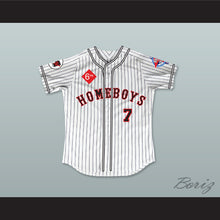 Load image into Gallery viewer, Kenny Lofton 7 Homeboys Pinstriped Baseball Jersey 6th Annual Rock N&#39; Jock Softball Challenge 1995