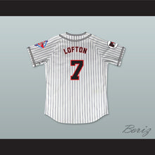 Load image into Gallery viewer, Kenny Lofton 7 Homeboys Pinstriped Baseball Jersey 6th Annual Rock N&#39; Jock Softball Challenge 1995