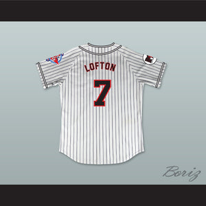 Kenny Lofton 7 Homeboys Pinstriped Baseball Jersey 6th Annual Rock N' Jock Softball Challenge 1995