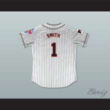 Load image into Gallery viewer, Ozzie Smith 1 Homeboys Pinstriped Baseball Jersey 6th Annual Rock N&#39; Jock Softball Challenge 1995
