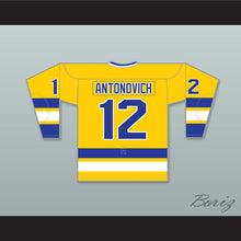 Load image into Gallery viewer, WHA 1972-73 Minnesota Fighting Saints Mike Antonovich 12 Alternate Hockey Jersey