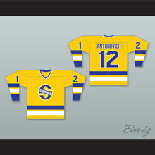 Load image into Gallery viewer, WHA 1972-73 Minnesota Fighting Saints Mike Antonovich 12 Alternate Hockey Jersey