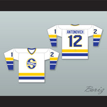 Load image into Gallery viewer, WHA 1972-73 Minnesota Fighting Saints Mike Antonovich 12 Home Hockey Jersey