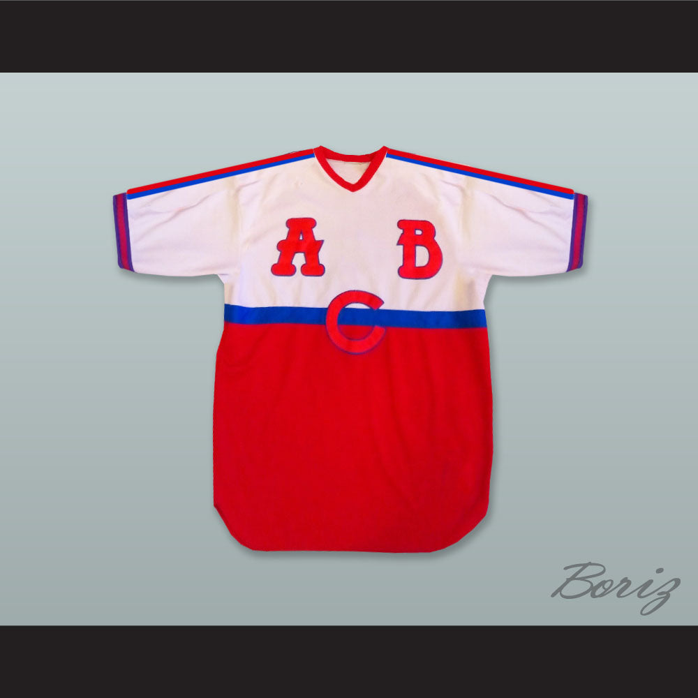 ABC Atlanta Black Crackers 1 Red Blue and White Baseball Jersey