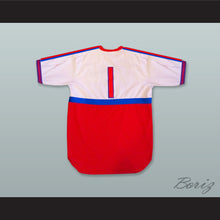 Load image into Gallery viewer, ABC Atlanta Black Crackers 1 Red Blue and White Baseball Jersey