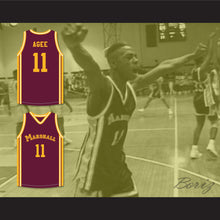 Load image into Gallery viewer, Arthur Agee 11 John Marshall Metropolitan High School Commandos Maroon Basketball Jersey Hoop Dreams