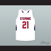 Load image into Gallery viewer, AJ Griffin 21 Archbishop Stepinac High School Crusaders White Basketball Jersey 2