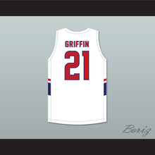 Load image into Gallery viewer, AJ Griffin 21 Archbishop Stepinac High School Crusaders White Basketball Jersey 2