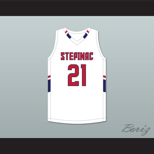 AJ Griffin 21 Archbishop Stepinac High School Crusaders White Basketball Jersey 1