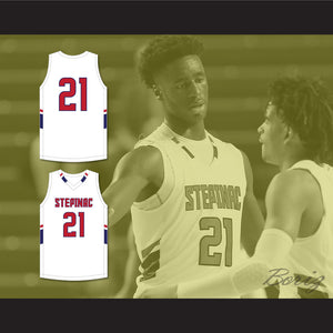 AJ Griffin 21 Archbishop Stepinac High School Crusaders White Basketball Jersey 1