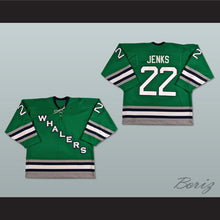 Load image into Gallery viewer, AJ Jenks 22 Whalers Green Hockey Jersey