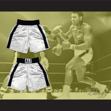 Load image into Gallery viewer, Muhammad Ali White Boxing Shorts