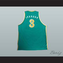 Load image into Gallery viewer, Allen Iverson 3 Bethel High School Green Basketball Jersey