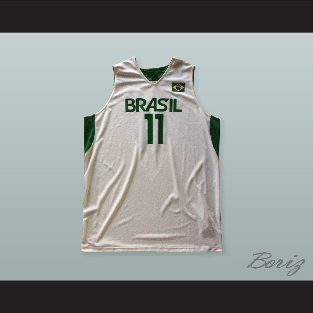 Anderson Varejao 11 Brazil Basketball Jersey with Patch