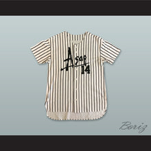 Load image into Gallery viewer, ASAP Rocky 14 Worldwide White Pinstriped Baseball Jersey