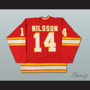 Kent Nilsson 14 Atlanta Flames Red Hockey Jersey