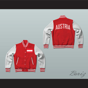 Austria Varsity Letterman Jacket-Style Sweatshirt