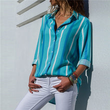 Load image into Gallery viewer, Aachoae Women Blouses 2020 Fashion Long Sleeve Turn Down Collar Office Shirt Blouse Shirt Casual Tops Plus Size Blusas Femininas