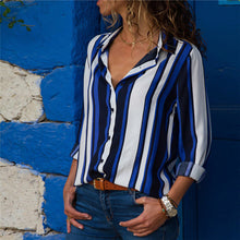 Load image into Gallery viewer, Aachoae Women Blouses 2020 Fashion Long Sleeve Turn Down Collar Office Shirt Blouse Shirt Casual Tops Plus Size Blusas Femininas
