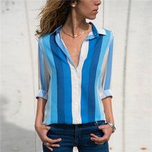 Load image into Gallery viewer, Aachoae Women Blouses 2020 Fashion Long Sleeve Turn Down Collar Office Shirt Blouse Shirt Casual Tops Plus Size Blusas Femininas