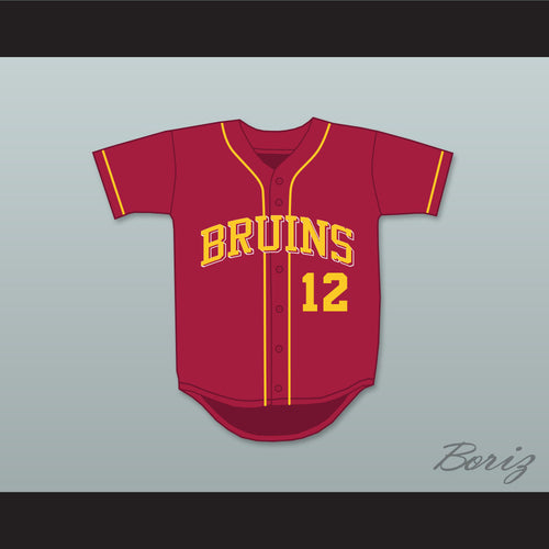 Aaron Hicks 12 Woodrow Wilson Classical High School Bruins Cardinal Red Baseball Jersey 2