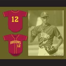 Load image into Gallery viewer, Aaron Hicks 12 Woodrow Wilson Classical High School Bruins Cardinal Red Baseball Jersey 1