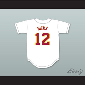 Aaron Hicks 12 Woodrow Wilson Classical High School Bruins White Baseball Jersey 2