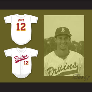 Aaron Hicks 12 Woodrow Wilson Classical High School Bruins White Baseball Jersey 2