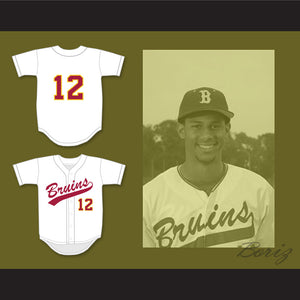 Aaron Hicks 12 Woodrow Wilson Classical High School Bruins White Baseball Jersey 1