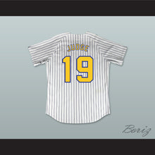 Load image into Gallery viewer, Aaron Judge 19 Linden High School Lions White Pinstriped Baseball Jersey 2