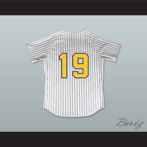 Aaron Judge 19 Linden High School Lions White Pinstriped Baseball Jersey 1
