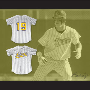 Aaron Judge 19 Linden High School Lions White Pinstriped Baseball Jersey 1