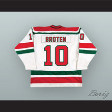 Load image into Gallery viewer, Aaron Broten 10 New Jersey White Hockey Jersey
