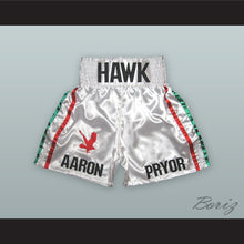 Load image into Gallery viewer, Aaron &#39;The Hawk&#39; Pryor White Boxing Shorts