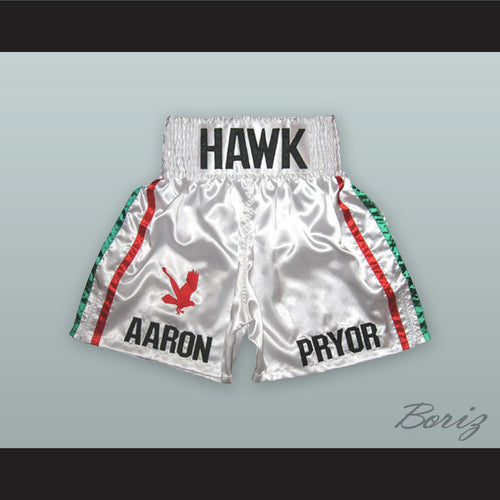 Aaron 'The Hawk' Pryor White Boxing Shorts
