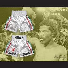 Load image into Gallery viewer, Aaron &#39;The Hawk&#39; Pryor White Boxing Shorts
