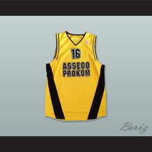 Load image into Gallery viewer, Adam Lapeta 16 Polonia Poland Yellow Basketball Jersey