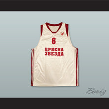 Load image into Gallery viewer, Adam Morrison 6 Red Star Belgrade Serbia White Basketball Jersey