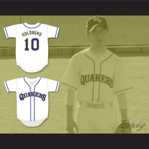 Adam Goldberg 10 William Penn Academy Quakers White Baseball Jersey