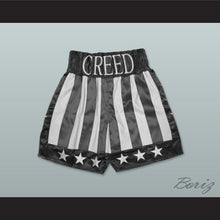 Load image into Gallery viewer, Adonis Johnson Black and White Flag Boxing Shorts Creed II