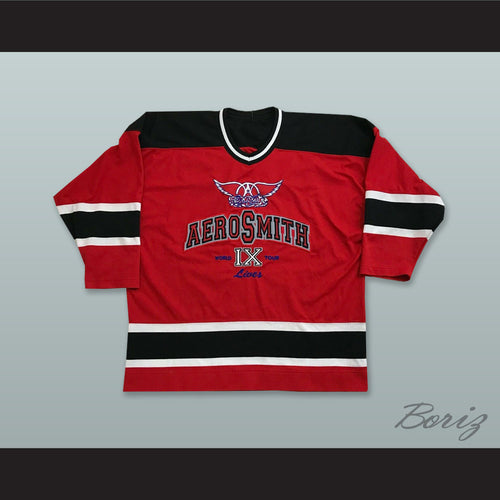 Aerosmith 9 Lives Red Hockey Jersey
