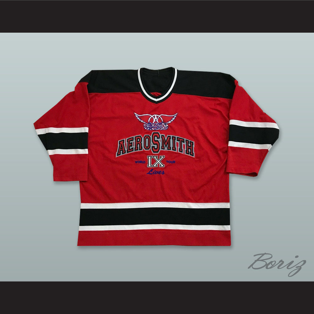 Aerosmith 9 Lives Red Hockey Jersey