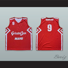 Load image into Gallery viewer, Aguilar 9 Olimpia Milano Italy Red Basketball Jersey