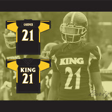 Load image into Gallery viewer, Ahmad Gardner 17 Martin Luther King High School Crusaders Black Football Jersey 2