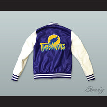Load image into Gallery viewer, Air Bud K9 Timberwolves Blue and White Lab Leather Varsity Letterman Jacket 2