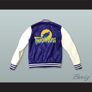 Air Bud K9 Timberwolves Blue and White Lab Leather Varsity Letterman Jacket 2