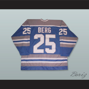 Aki Berg 25 Edmonton Roadrunners Light Blue Hockey Jersey