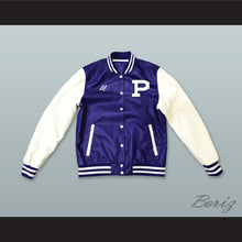 Load image into Gallery viewer, Al Bundy Polk High Blue and White Lab Leather Varsity Letterman Jacket
