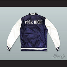 Load image into Gallery viewer, Al Bundy Polk High Navy Blue and White Lab Leather Varsity Letterman Jacket